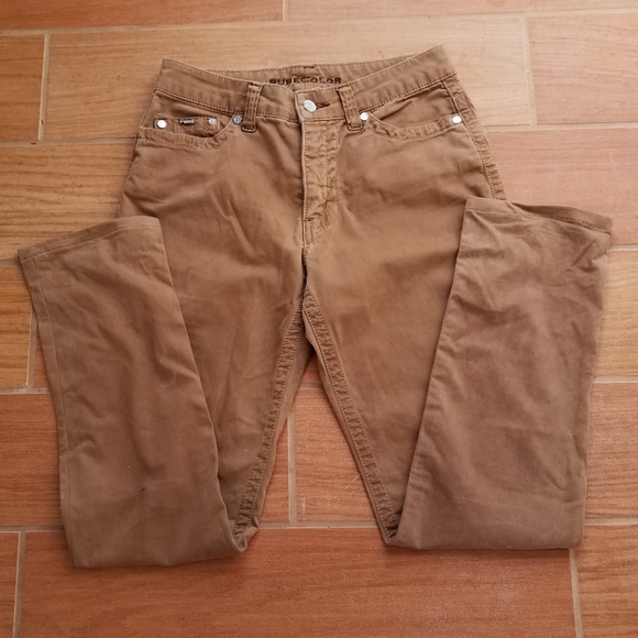 Pure Color Tan Western Jeans, sz. 29 - Picture 4 of 8